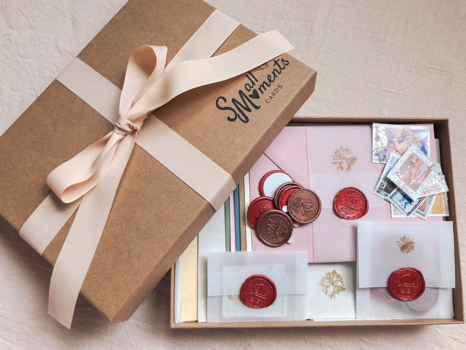 Gift Box Handmade Stationery DIY set Valentines gift write Etsy