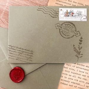 Wax Sealed Typewriter Love Letter |Handmade vintage gift for boyfriend, personalised gift for her, romantic anniversary gift for him