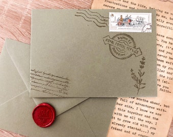 Wax Sealed Typewriter Love Letter |Handmade, boyfriend, vintage gift, envelope, personalised gift for her, anniversary gift for him romantic