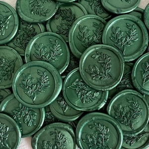 Pegatinas de sellos de cera verdes: sellos de cera autoadhesivos prefabricados para escribir cartas, llevar un diario, hacer álbumes de recortes e invitaciones