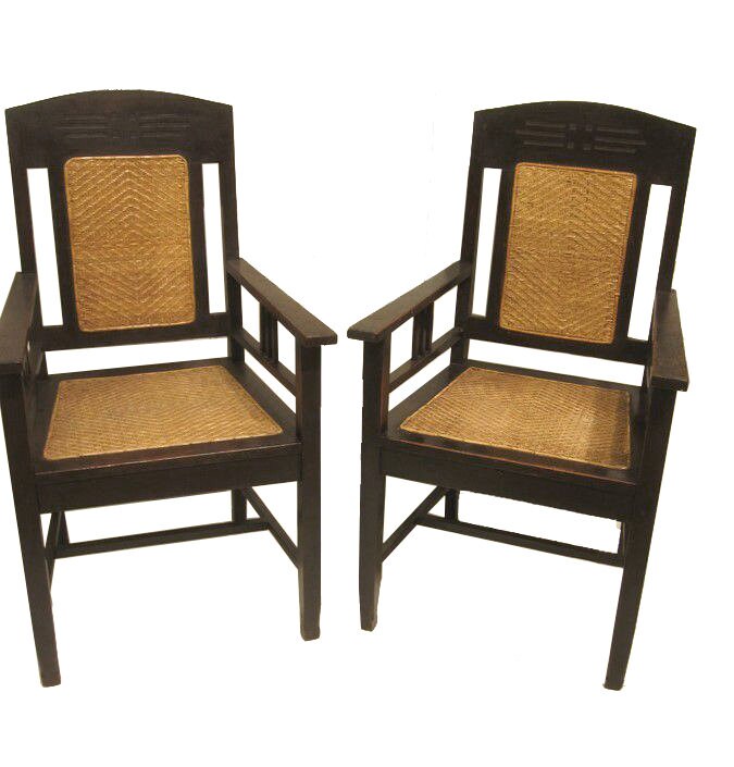 Fauteuils Arts & Crafts Cannage