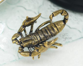 Brass Scorpion Knob Antique bronze Solid Brass Knob Kitchen Cabinet Handle Pull Brass Drawer pull Dresser Handle Unique Furniture Hardware