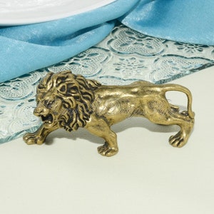 Perilla de león de latón, perilla de bronce antiguo de latón macizo, manija para gabinete de cocina, manija para cajón de latón, manija para tocador, herrajes únicos para muebles