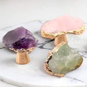 Bouton en cristal/poignée en pierres précieuses/poignée en minerai/bouton en pierre semi-précieuse/Poignées de tiroir/Poignées d'armoire/Poignée d'armoire/bouton de commode/Quincaillerie de meubles