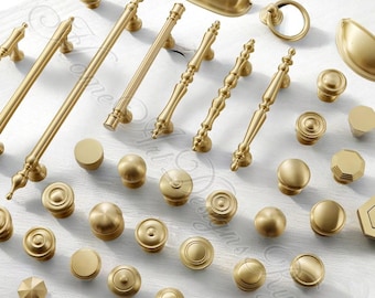 Solid Brass Handles Pulls Knobs kitchen handles wardrobe Sideboard Pulls cabinet Drawer Handles Knobs Dresser pull Handle Furniture Hardware