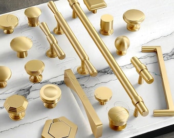 Manijas de latón macizo, tiradores, pomos, tiradores de cocina, tiradores de armario, tiradores de aparador, tiradores de cajón, tiradores de tocador, herrajes para muebles