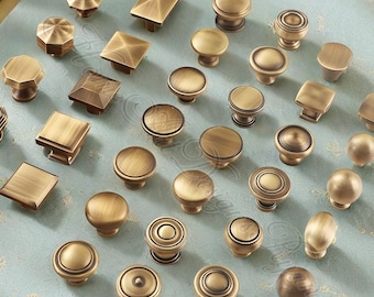 Antique Bronze Solid Brass Knobs Pull kitchen Knobs wardrobe Sideboard Pulls cabinet Drawer Knobs Dresser pulls Handles Furniture Hardware