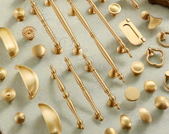Solid Brass Handles Pulls Knobs kitchen handles wardrobe Sideboard Pull cabinet Drawer Handles Knobs Dresser pull Handle Furniture Hardware