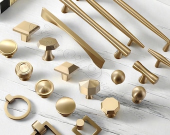 Solid Brass Handles Pulls Knobs kitchen handles wardrobe Sideboard Pulls cabinet Drawer Handles Knobs Dresser pull Handle Furniture Hardware