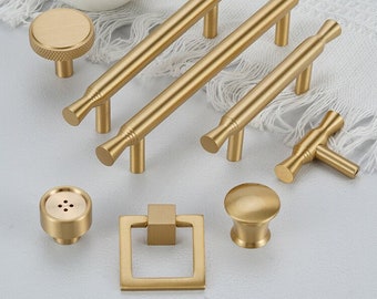 Minimalist Solid Brass knobs handles drawer wardrobe door knobs Kitchen handles cabinet handles Drawer Handles Brass Pulls Hardware