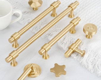 Minimalist Solid Brass knobs handles drawer wardrobe door knobs Kitchen handles cabinet handles Drawer Handles Brass Pulls Hardware