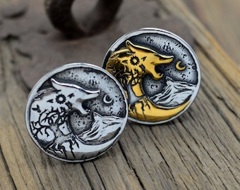 Boutons de loup viking, boutons de commode, poignées de meuble, boutons de tiroir, poignées de commode, poignées de meuble, poignées uniques, quincaillerie de meuble