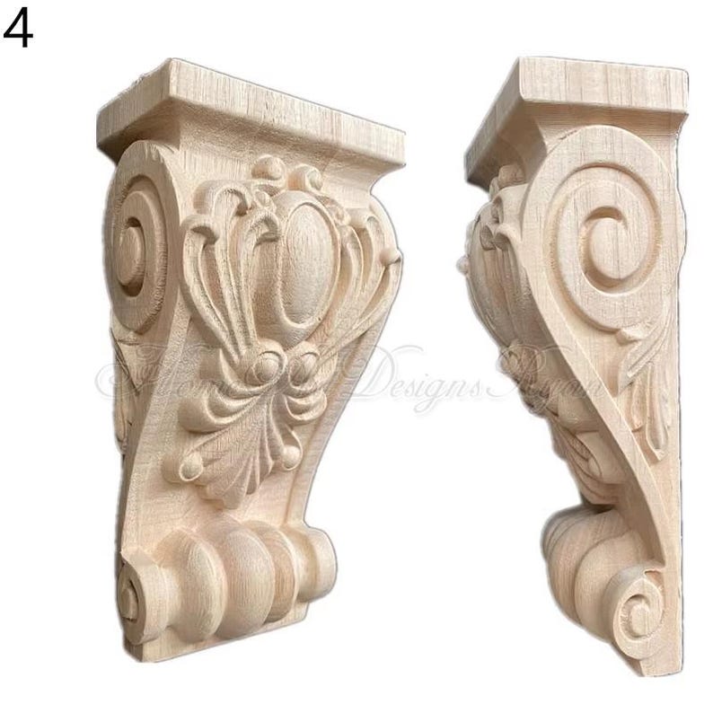 Rectangular Corbel Wood Carved Corbel,flat Back, Home Interior Decoration,wall Carved ...