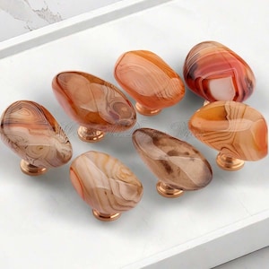 Agate knob/gemstone handle/Ore handle/semi precious stone knob/Drawer Pulls/Cabinet Pulls/Wardrobe Pull/dresser knob/ Furniture Hardware