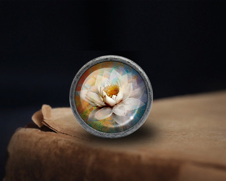 Lotus Knobs Tiroir Boutons Tire Armoire de cuisine Tire Poignée De meuble Poignée De Commode Exquise Boutons De Porte Bouton Décor Meuble QuincaillerieL image 2