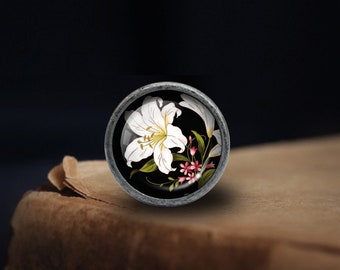Lily puxadores de flores puxadores de gaveta puxa armário de cozinha puxa alça de móveis alça de cômoda maçaneta de porta decoração móveis ferragem