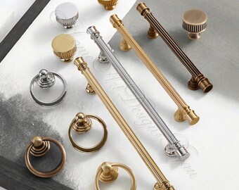 Solid Brass Dresser Knobs Pulls handles wardrobe Sideboard Pulls cabinet handles Drawer pulls Handles High Quality Furniture Hardware