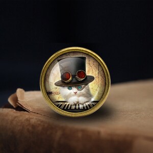 Punk Cat Knobs Drawer Knobs Pulls Kitchen Cabinet Pulls Handle Furniture handle Exquisite Dresser Knobs Door Knob Decor Furniture Hardware image 2