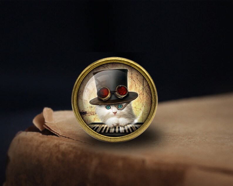 Punk Cat Knobs Drawer Knobs Pulls Kitchen Cabinet Pulls Handle Furniture handle Exquisite Dresser Knobs Door Knob Decor Furniture Hardware image 2