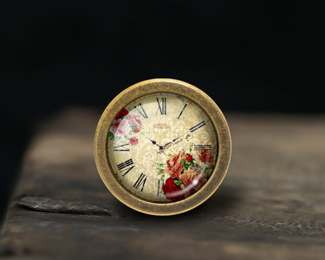 Vintage Clock Knob Drawer Knob Pulls Kitchen Cabinet Pulls Handle ...