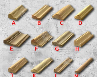 Half Round Rope Twist Moulding wood Unpainted Wood Trim Molding Back Flat Carved Wood Molding for Wall Mirror Trim Decals