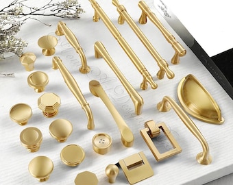 Solid Brass Handles Pulls Knobs kitchen handle wardrobe Sideboard Pulls cabinet Drawer Handles Knobs Dresser pulls Handle Furniture Hardware