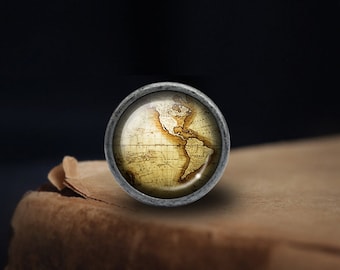 Vintage map Knobs Drawer Knob Pulls Kitchen Cabinet Pulls Handle Furniture handle Exquisite Dresser Knobs Door Knob Decor Furniture Hardware