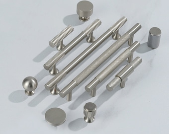 Brushed nickel Solid brass Knobs Handles drawer wardrobe door handle cabinet Drawer Handles Wine cabinet pulls Handles Furniture Hardware