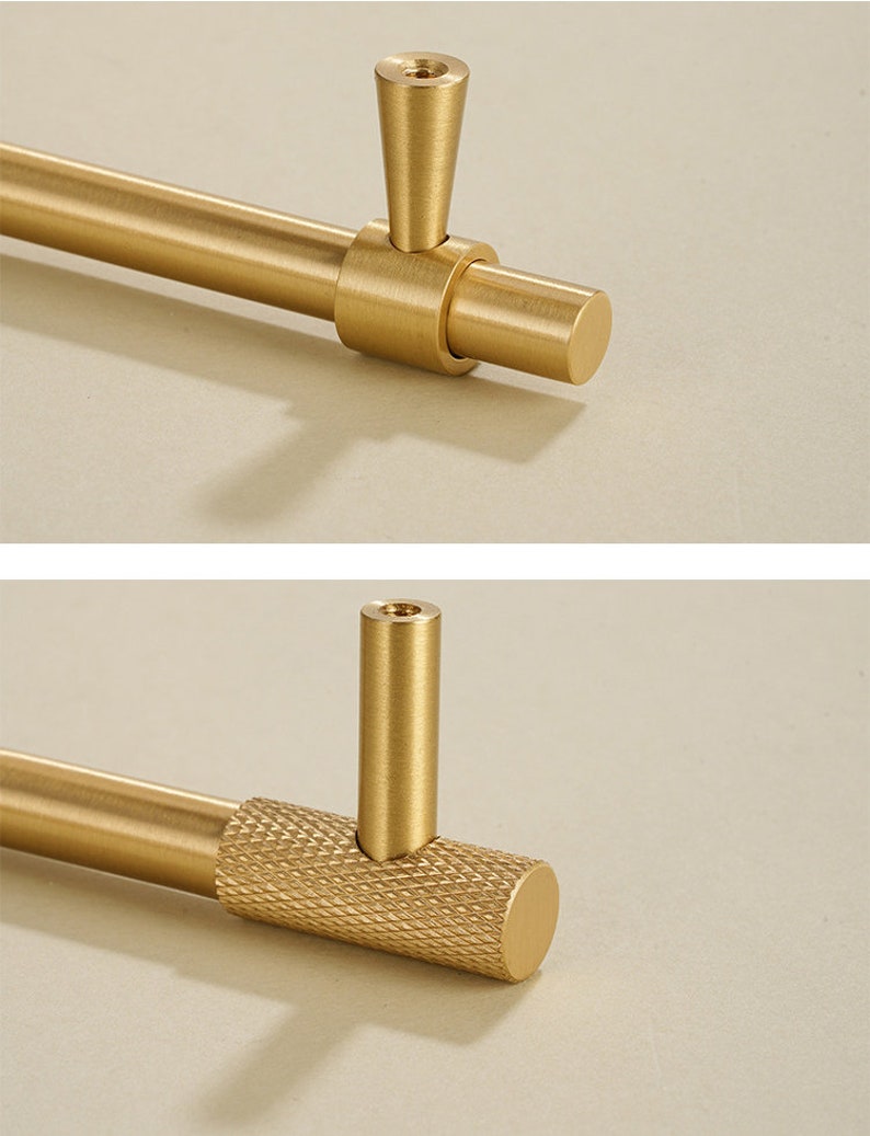 Knurled cabinet Handles Solid Brass,Satin Brass Door Handles ,Knurled Wardrobe Handles, Knurled Door Handles,dresser drawer knobs Pulls image 7