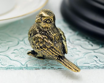 Brass Bird Knob Antique bronze Solid Brass Knob Kitchen Cabinet Handle Pull Knob Brass Drawer pull Dresser Handle Unique Furniture Hardware