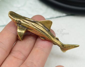 Brass Shark Knob Antique bronze Solid Brass Knob Kitchen Cabinet Handle Pull Knob Brass Drawer pull Dresser Handle Unique Furniture Hardware