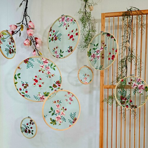 Flowers Wall Hangings,Embroidery shops Wall Hangings,Wedding Decoration,Wall Decoration,Wall Art,Home Decorate,Birthday Gifts A87