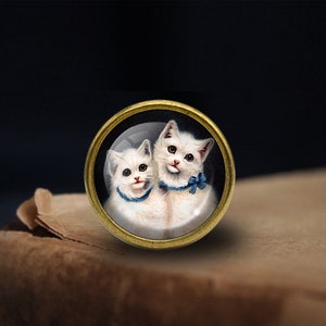 Cute Cat Knobs Drawer Knobs Pulls Kitchen Cabinet Pulls Handle Furniture handle Exquisite Dresser Knobs Door Knob Decor Furniture Hardware image 2