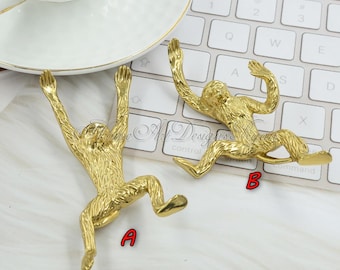 Messing Affe Knöpfe Affe Schublade Griffe Tier Knöpfe Messing Griffe ziehen Schublade Pull Knauf Knäufe Schublade Knäufe Griff Schrank Hardware