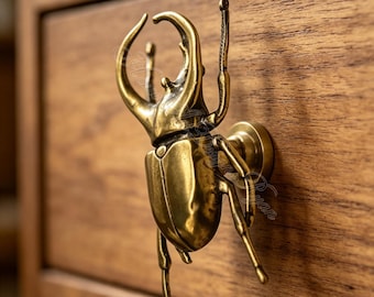 Vintage Solid Brass Beetle Knobs Brass Drawer Pulls Cabinet Handles Dresser Pulls Unique DIY Brass Animal Pulls Kitchen Cupboard Hardware
