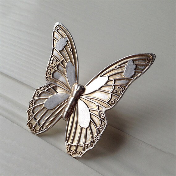1 26 Antique Silver Creative Unique Butterfly Dresser Etsy