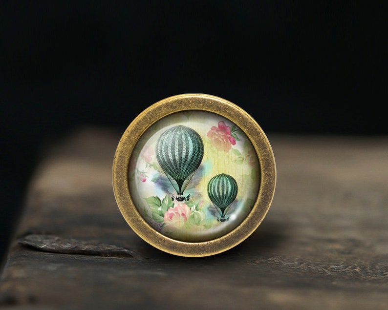 Hot air balloon Knobs Drawer Knobs Pulls Kitchen Cabinet Pulls Handle Furniture handle Exquisite Dresser Door Knob Decor Furniture Hardware image 1