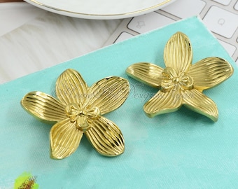 Brass flowers Furniture Knob,flowers Pulls,Kitchen Cabinet Knob,Brass Drawer Knob,Drawer Pulls,Brass Knob,Dresser Handles,Furniture Hardware