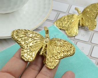 Messing Schmetterling Knöpfe,Messing Tier Knöpfe,Küchenschrank Knauf,Messing Schublade Knauf,Schubladenknauf,Messing Knöpfe,Kommode Griffe,Möbelbeschläge