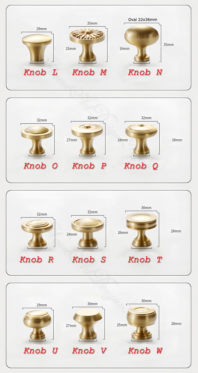 Manijas de latón macizo, tiradores, pomos, manijas de cocina, tiradores de armario, tiradores de aparador, tiradores de cajón, tiradores de tocador, herrajes para muebles imagen 6