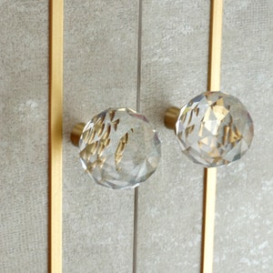 Crystal ball brass handle drawer cupboard wardrobe door single hole small handle Dresser handle Cabinet Pulls Knobs Wardrobe knob image 7