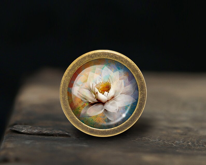 Lotus Knobs Tiroir Boutons Tire Armoire de cuisine Tire Poignée De meuble Poignée De Commode Exquise Boutons De Porte Bouton Décor Meuble QuincaillerieL image 1