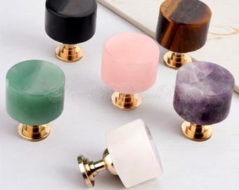 Gemstone handle/Natural Ore handle/semi precious stone knob/Drawer Pulls/Cabinet Pulls/Wardrobe Pull/dresser knob/ Furniture Hardware