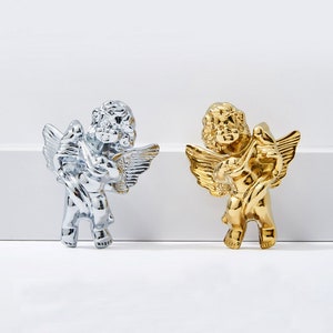 Brass Angel knobs,Angel Handle,brass Handles,drawer pull,door knob,Drawer Pulls Handle,Dresser Handles,Furniture Handles,Furniture Hardware image 3