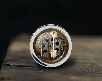 Steampunk Key Knob Tiroir Bouton Tire Armoire de cuisine Tire Poignée Meuble Poignée Exquise Dresseur Knob Porte Bouton Décor Meubles Quincaillerie