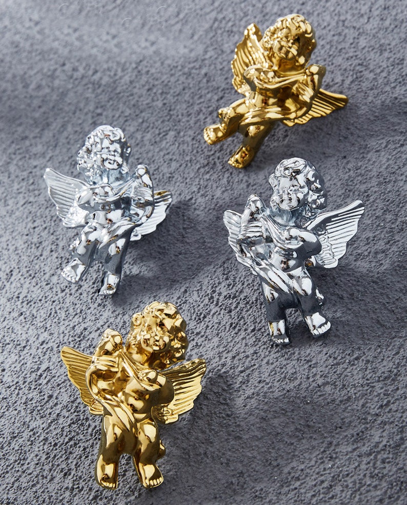 Brass Angel knobs,Angel Handle,brass Handles,drawer pull,door knob,Drawer Pulls Handle,Dresser Handles,Furniture Handles,Furniture Hardware image 2