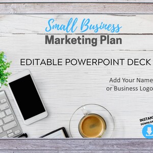 Small Business Marketing Plan PowerPoint Deck *EDITABLE* PowerPoint File