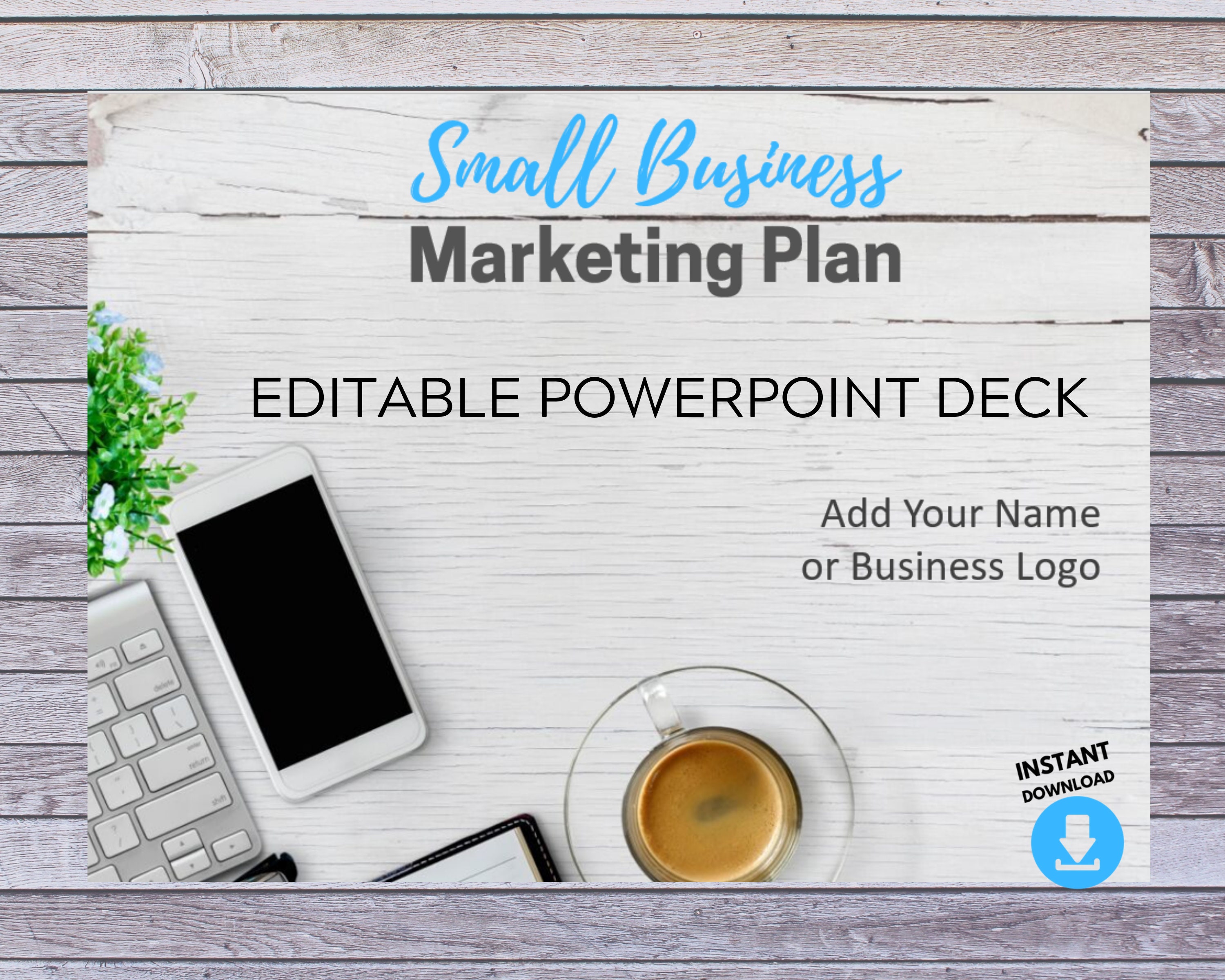 Small Business Marketing Plan Powerpoint Deck *EDITABLE* Powerpoint ...
