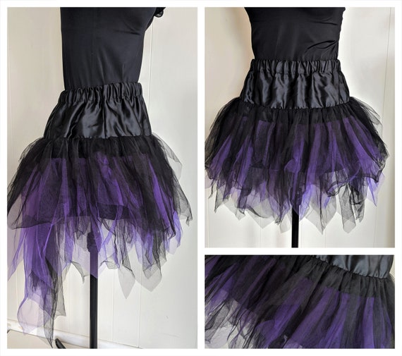 purple and black tulle skirt