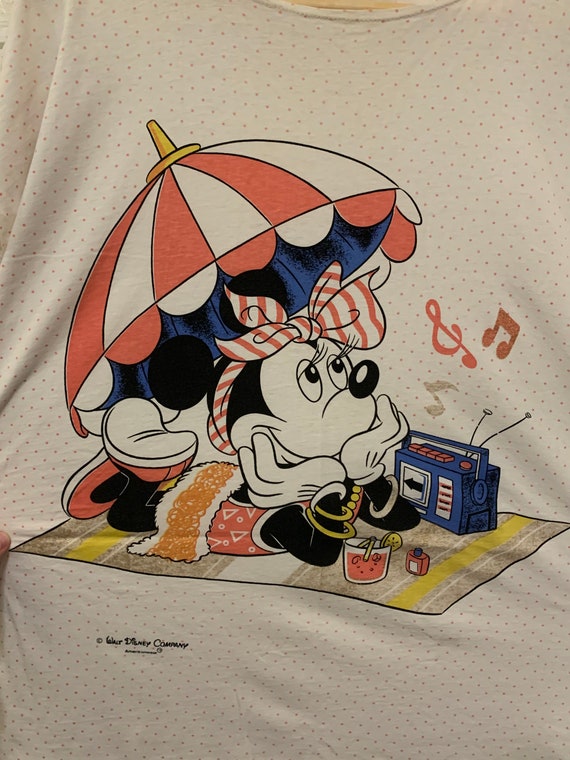 Vintage Disney Minnie Mouse Beach Shirt Dress - image 2